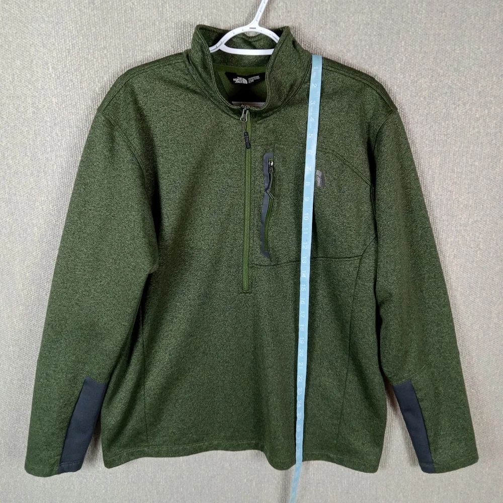 The North Face Canyonlands 1/2 Zip Fleece Pullover Mens XL Green Hiking Outdoor